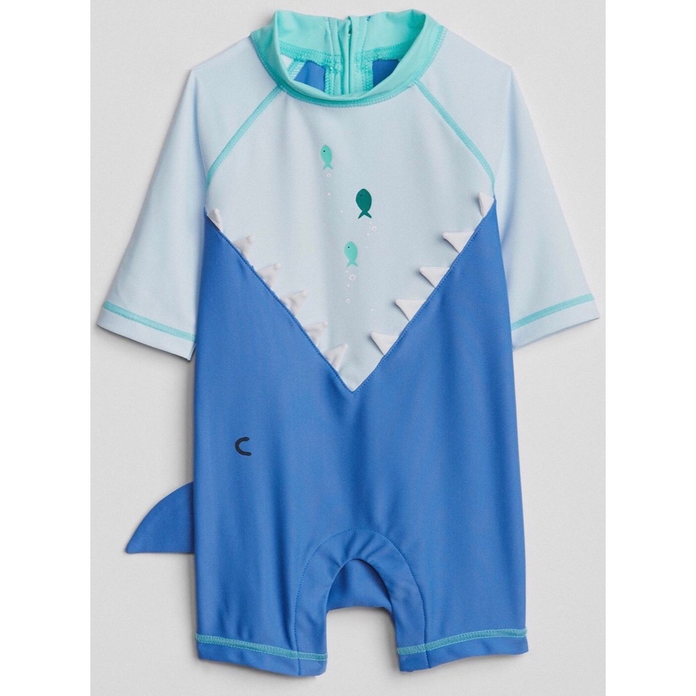 Baby GAP Shark Rashguard Shorty One-Piece 6-12M